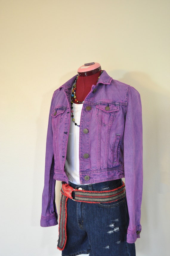 american eagle pink denim jacket