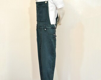 Green Dyed Womens Juniors Extra Small Upcycled Cheap Monday OVERALL Pants (28W x 29L)