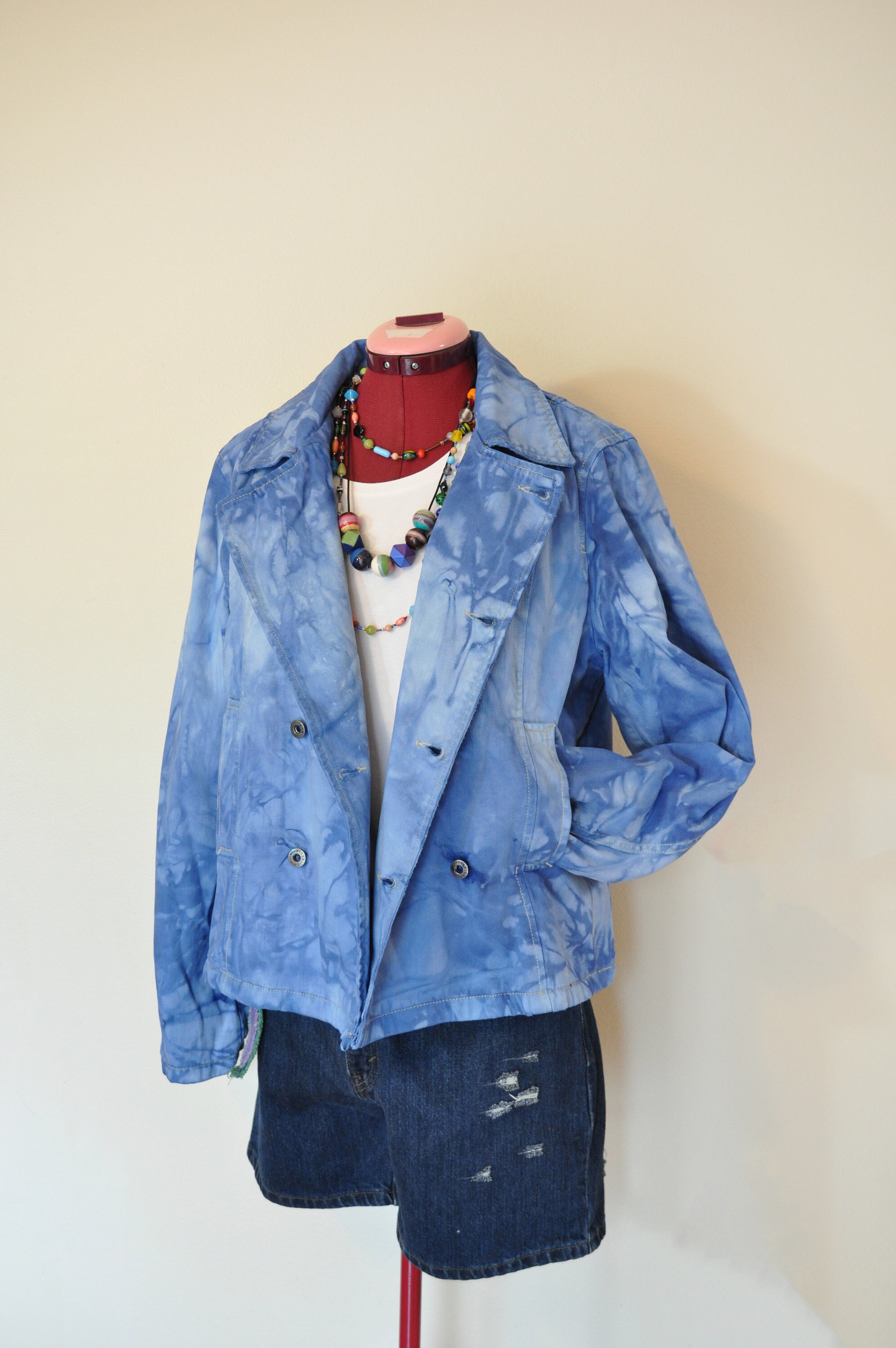 Blue XL Denim JACKET Royal Upcycled Hilfiger Etsy