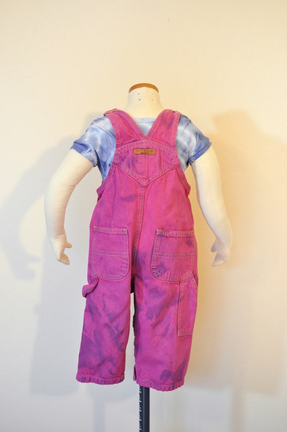 Magenta Pink Kid 12 Mo. Bib OVERALL Pants - Hot P… - image 5