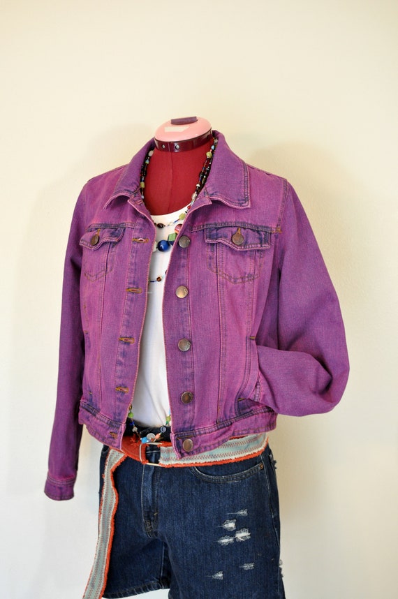 violet denim jacket