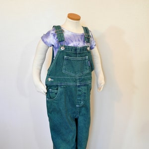 Grüne Kinder 3T Latz OVERALL Hose - grün gefärbte Vintage Carter Denim Overall - Kind Baby Kleinkind Größe 3 Jahre (26 "B x 13" L)