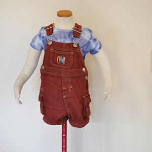 Braun Kid 6 Mo. Latz OVERALLS - Herbst Braun Gefärbt Vintage Denim Baby Carters Denim Overall Shorts - Baby Kleinkind Kind Größe 6 monate (20W)