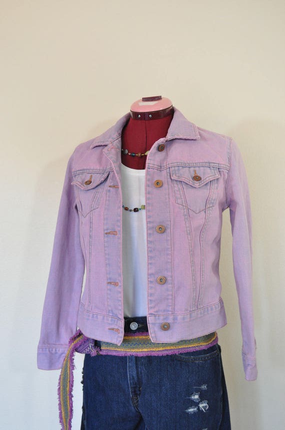 gap pink denim jacket