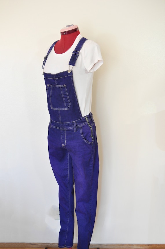 Violet Small Bib OVERALLS Pants - Deep Purple Dyed