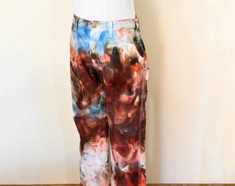 Blau Braun Ice Dyed Herren Medium Dickies Denim Jeans (32W x 32L)