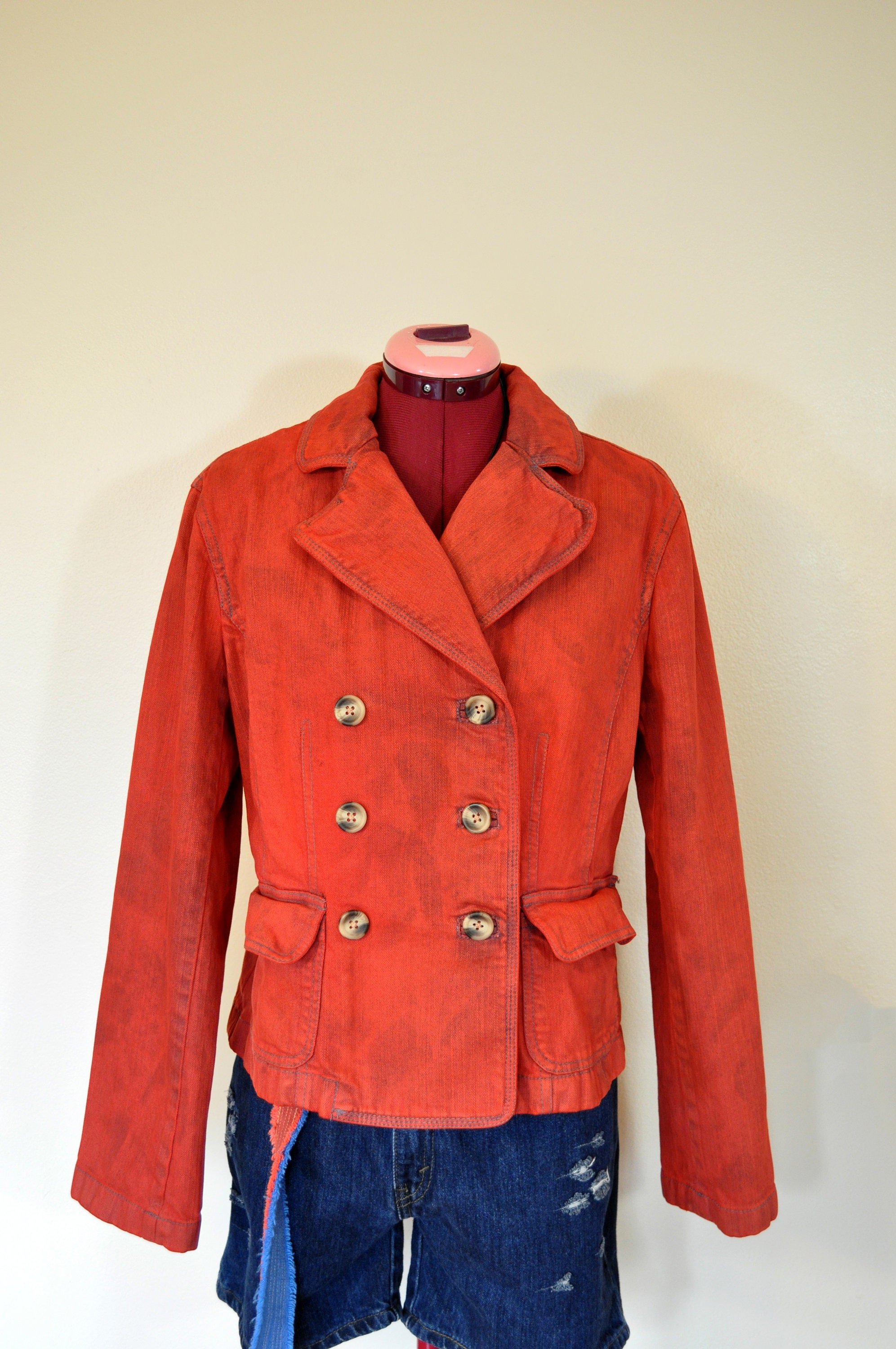 Red Small Jean JACKET Scarlet Crimson Red Dyed Upcycled Loft - Etsy New Zealand Red Small Jean JACKET Scarlet Crimson Red Dyed Upcycled Loft - Etsy New Zealand