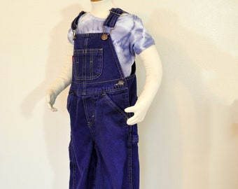 Violet Kid 18 Mo. Bib OVERALL Pants - Purple Dyed Vintage Baby Levi's Denim Overall - Baby Child Infant 18 month (22 Waist x 11 Inseam)