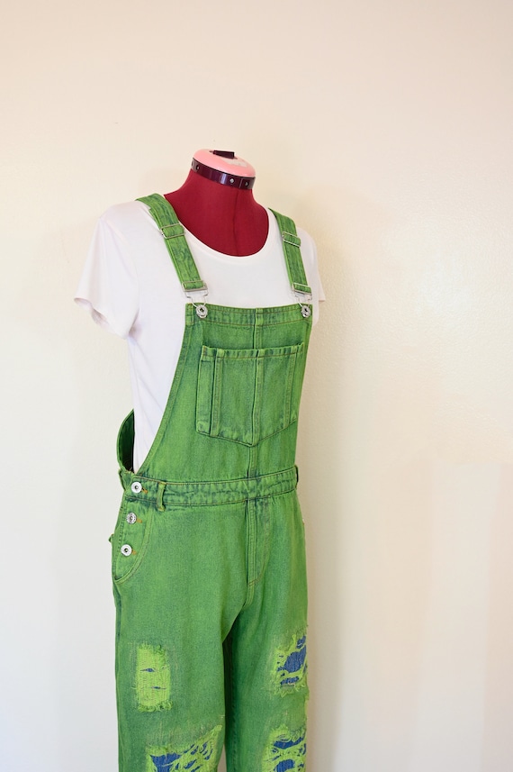 NOUNLESS VINTAGE LIKE DENIM OVERALL グリーン VINTAGE LIKE DENIM OVERALL – NOUNLESS