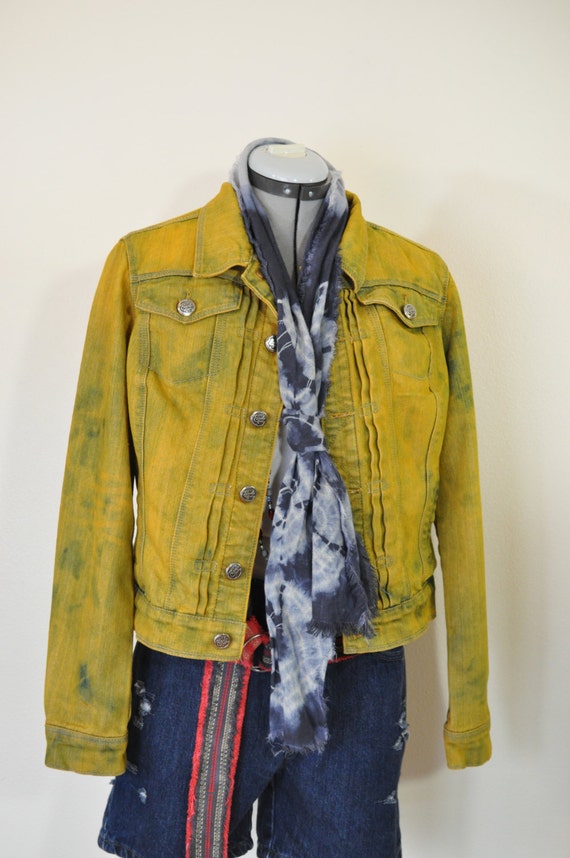 yellow trucker jacket