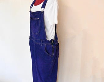 Purple Dyed Womens 2X Extra Large Upcycled Wallflower Bib OVERALL Pants (44W x 29L)