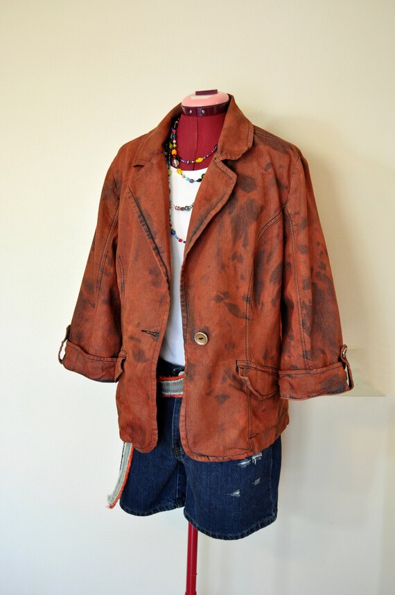 20W XL Denim Jacket Tomato Spice 