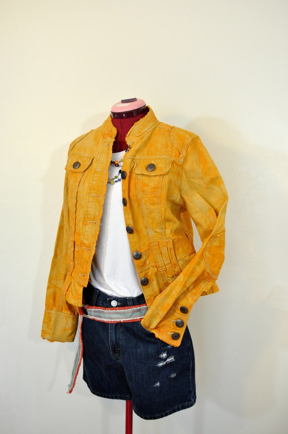 Orange Jrs Large Cotton Jacket - Yellow Orange Dye