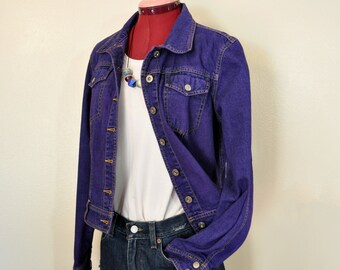 Vintage Levi's Denim Jacket Violet Purple Hand Dyed