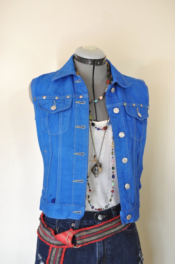 womens denim vest old navy