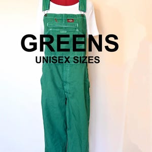CUSTOM DYED Unisex Green Bib OVERALL Pant - Dyed Adult or Youth Overalls Shortalls - Waist 30, 32, 34, 36, 38, 40, 42, 44, 46, 48