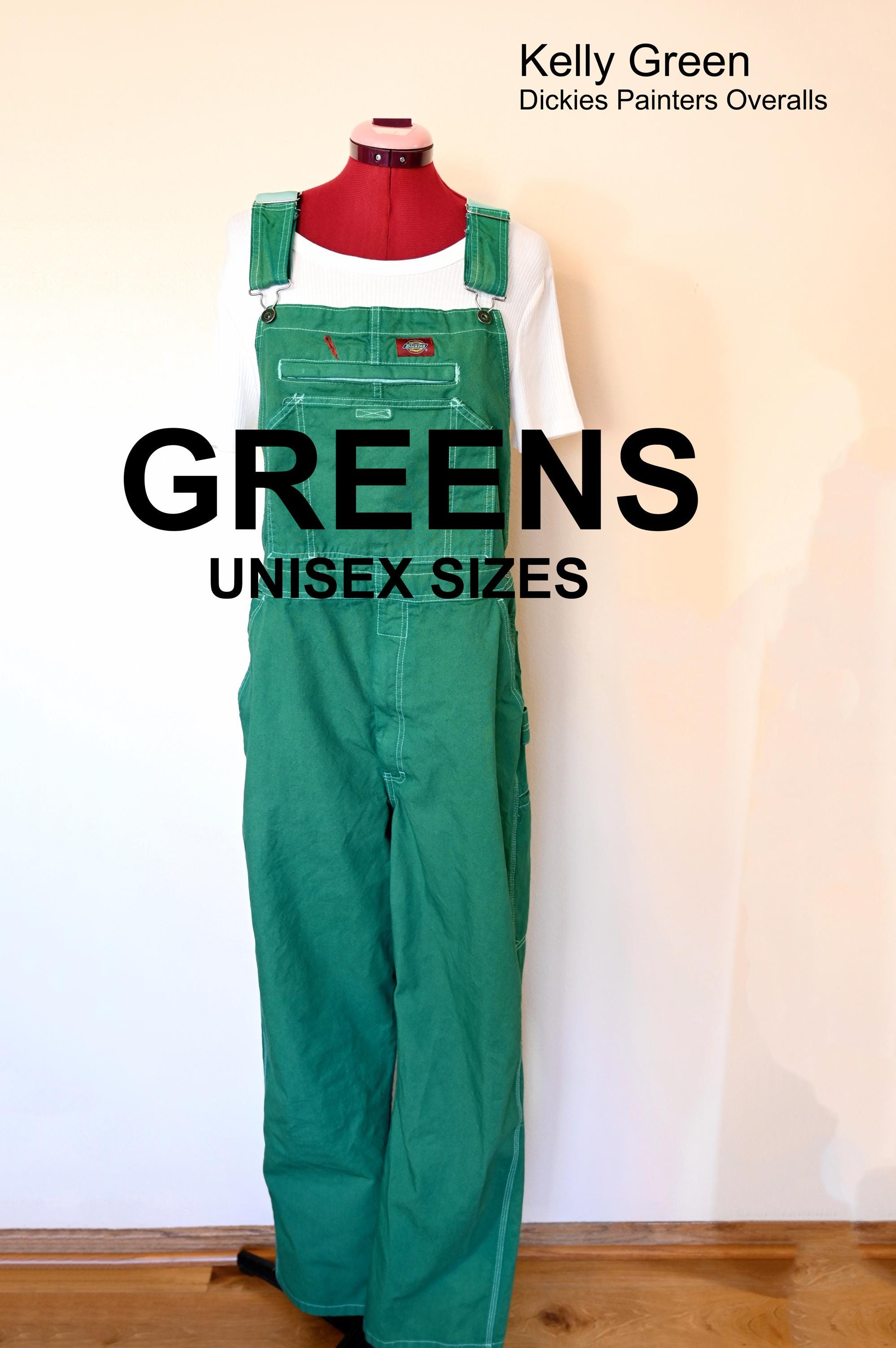 CUSTOM DYED Greens Dickies Painters Bib OVERALL Pants or Shorts