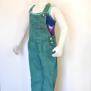 Salopette Jordache riciclata per bambini, taglia 6/6X, tinta verde (26W x 20L)