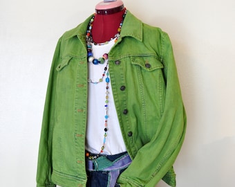 dark green jeans jacket