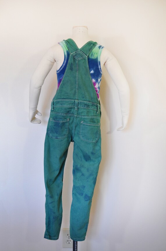 Green Kids Sz 6/6X Year Small Bib Overall Pants -… - image 5