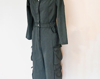 Green Dyed Womens Juniors Large Upcycled Shein BODYSUIT (34 Chest - 30W - 29L)