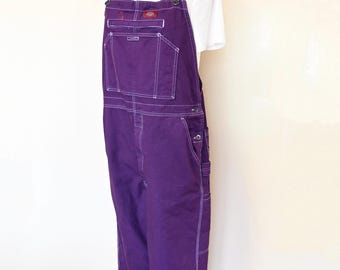 Pantalones Dickies de algodón para pintor, teñidos en morado, talla pequeña, para hombre (32 de ancho x 32 de largo)
