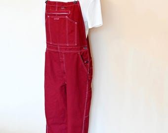 Wine Dyed Mens Small NEW Dickies Painters Bib OVERALL Pants (30W x 32L)