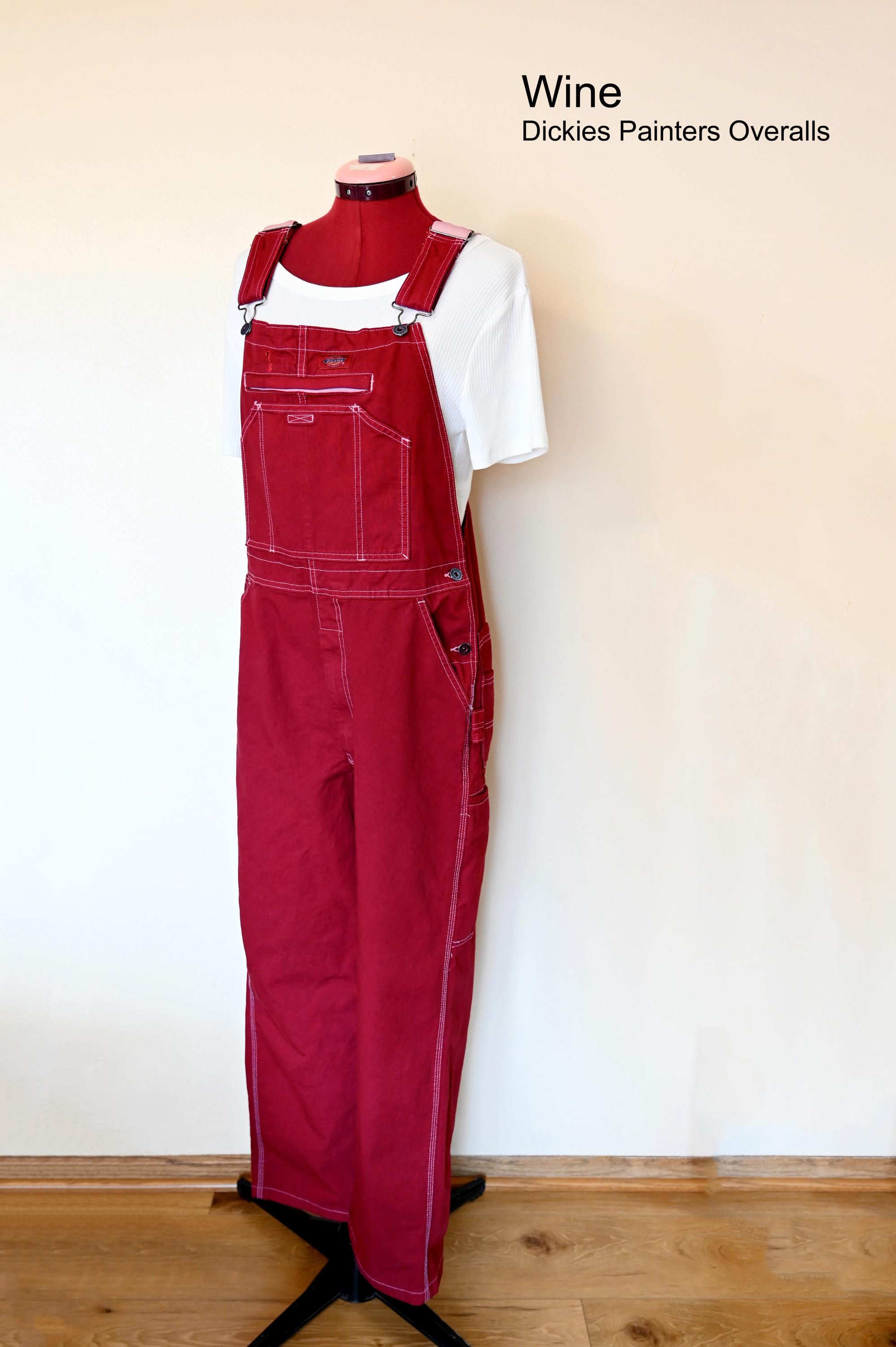 TINDARO DE LUCA ティンダロ デ ルカ コットン パンツ XL 赤 Wine Dyed Mens Small NEW Dickies Painters Bib OVERALL Pants (30W X