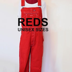 CUSTOM DYED Unisex Red Bib Overall Pant - Wine Cherry Dyed Adult Youth Overalls Shorts - Waist 28, 29 30, 32, 34, 36, 38, 40, 42, 44, 46, 48