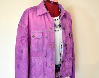 Magenta denim hotsell jacket
