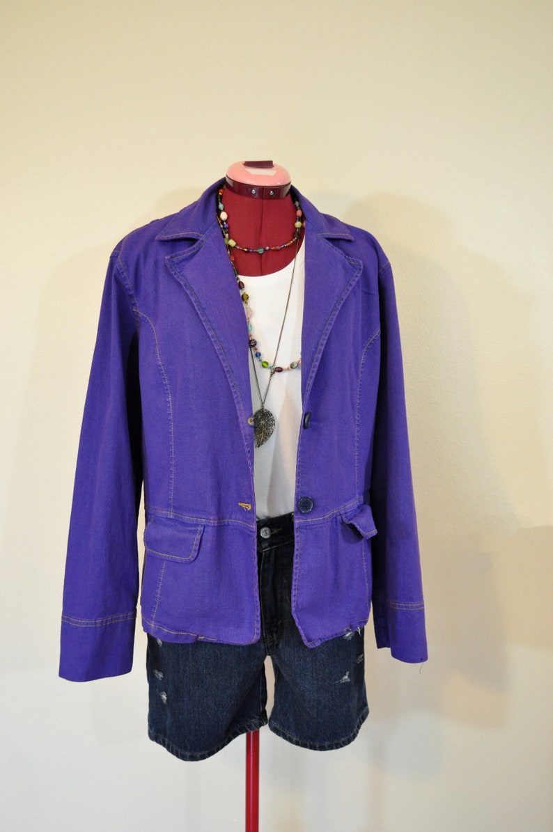 violet denim jacket