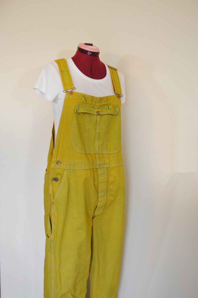 yellow mens overalls