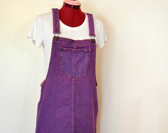 lilac overall dress