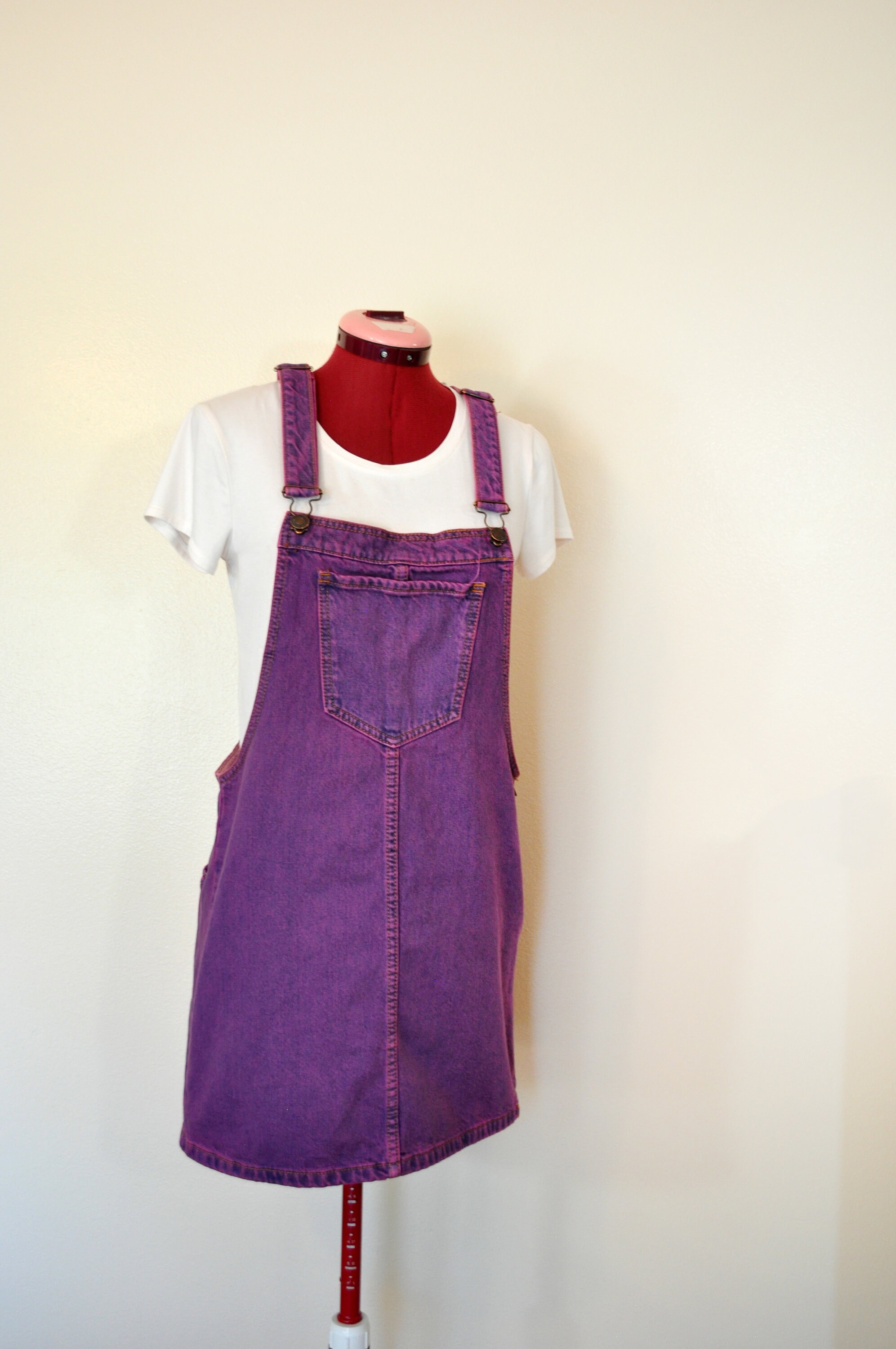 Pink Jrs. Medium Overall DRESS Fuchsia 
