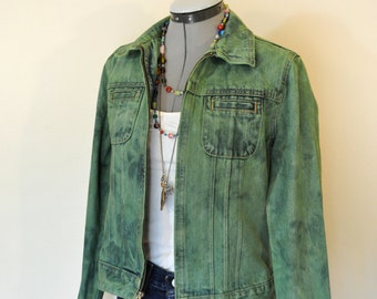 green jeans jacket