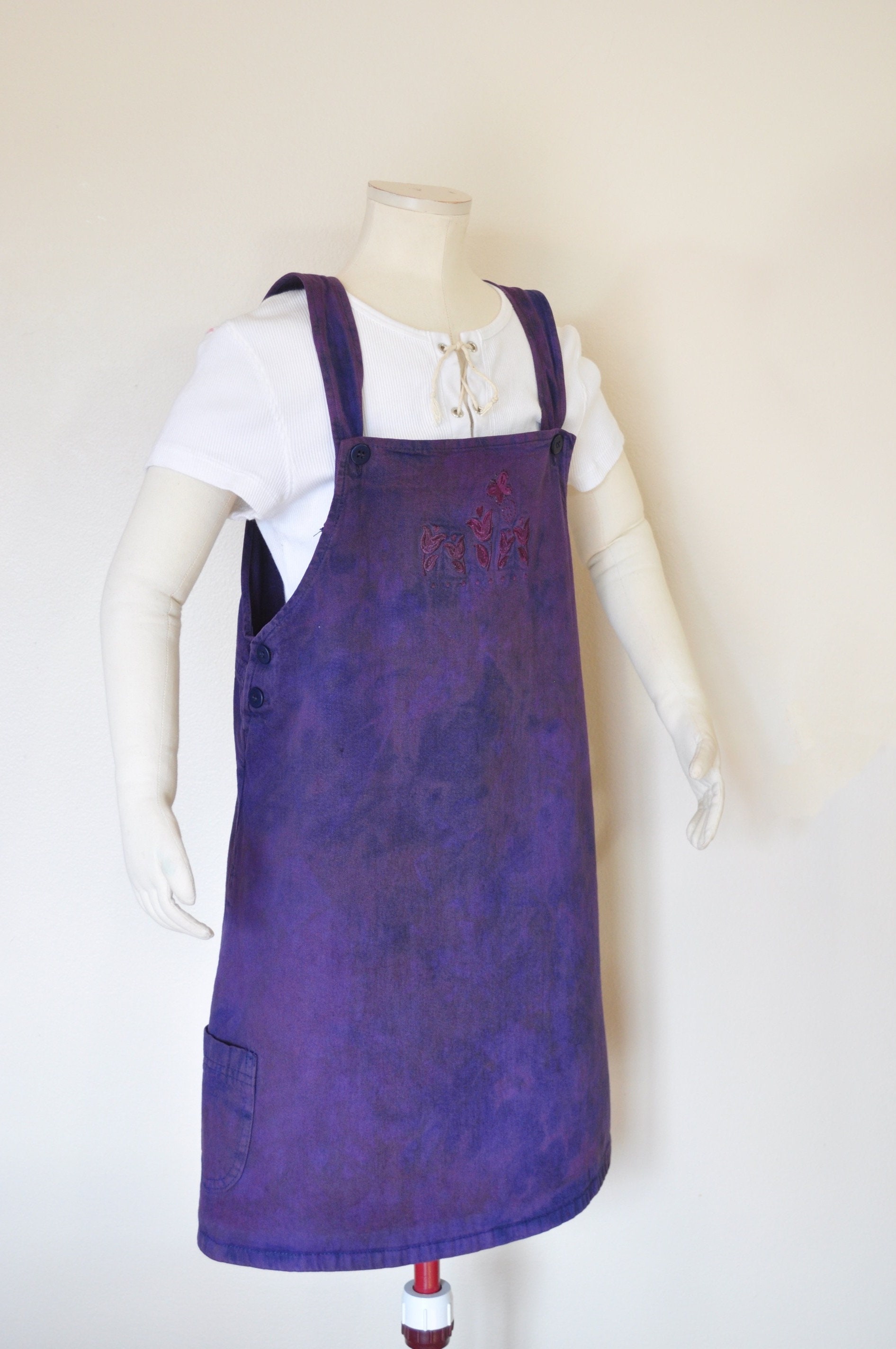 pastel purple overall dress