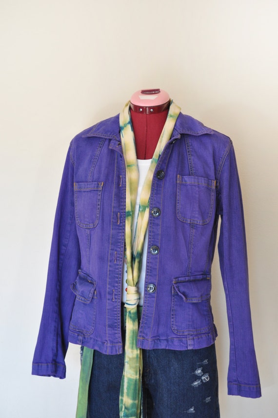 violet denim jacket