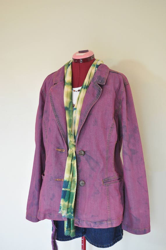 red denim jacket size 18