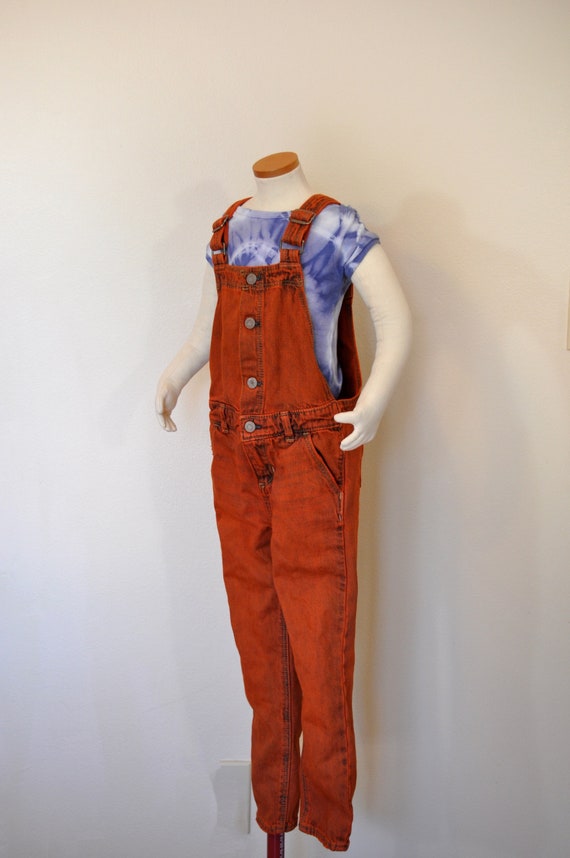 Orange Kids Size 5 Year Denim Bib OVERALLS Pants … - image 1