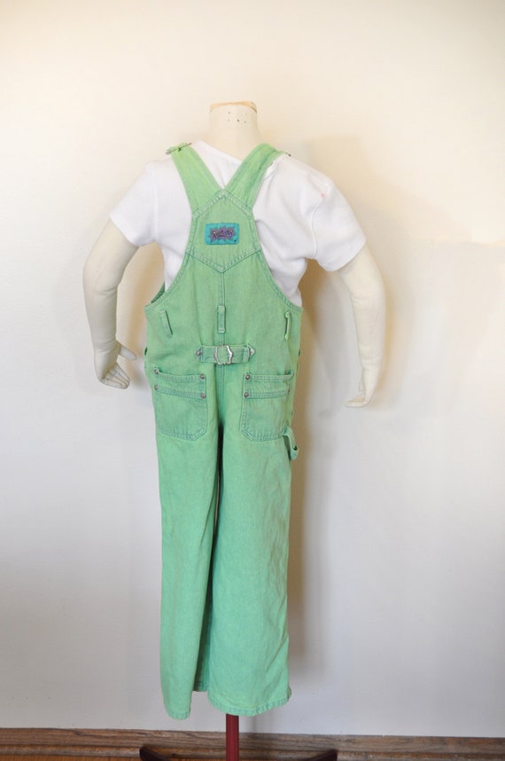 Green Kid 6/6X Large Bib OVERALL Pants - Lime Min… - image 5
