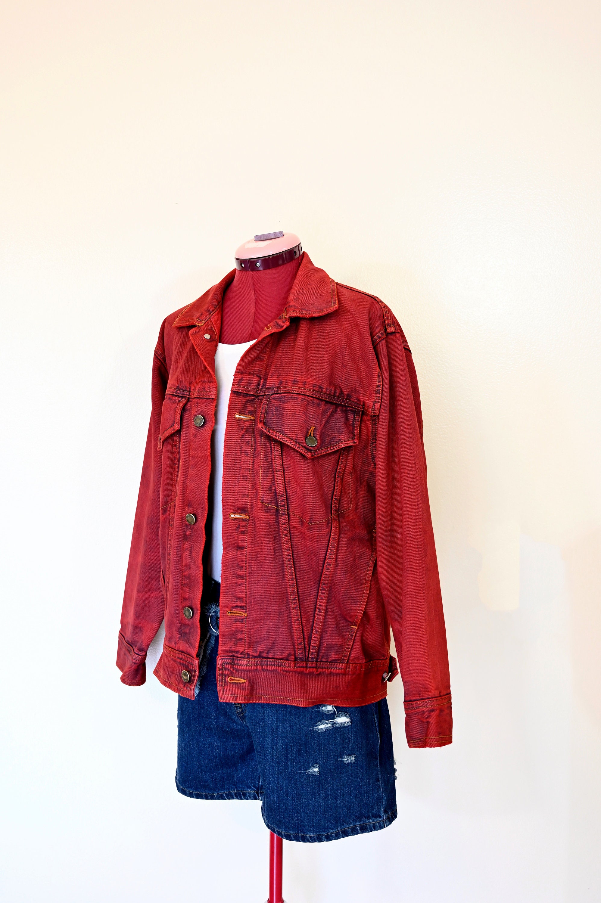 ジャケット・アウター MATSUFUJI Embroidery Red Ear DenimJacket 0c26c5ec55e332a0991108236f2279