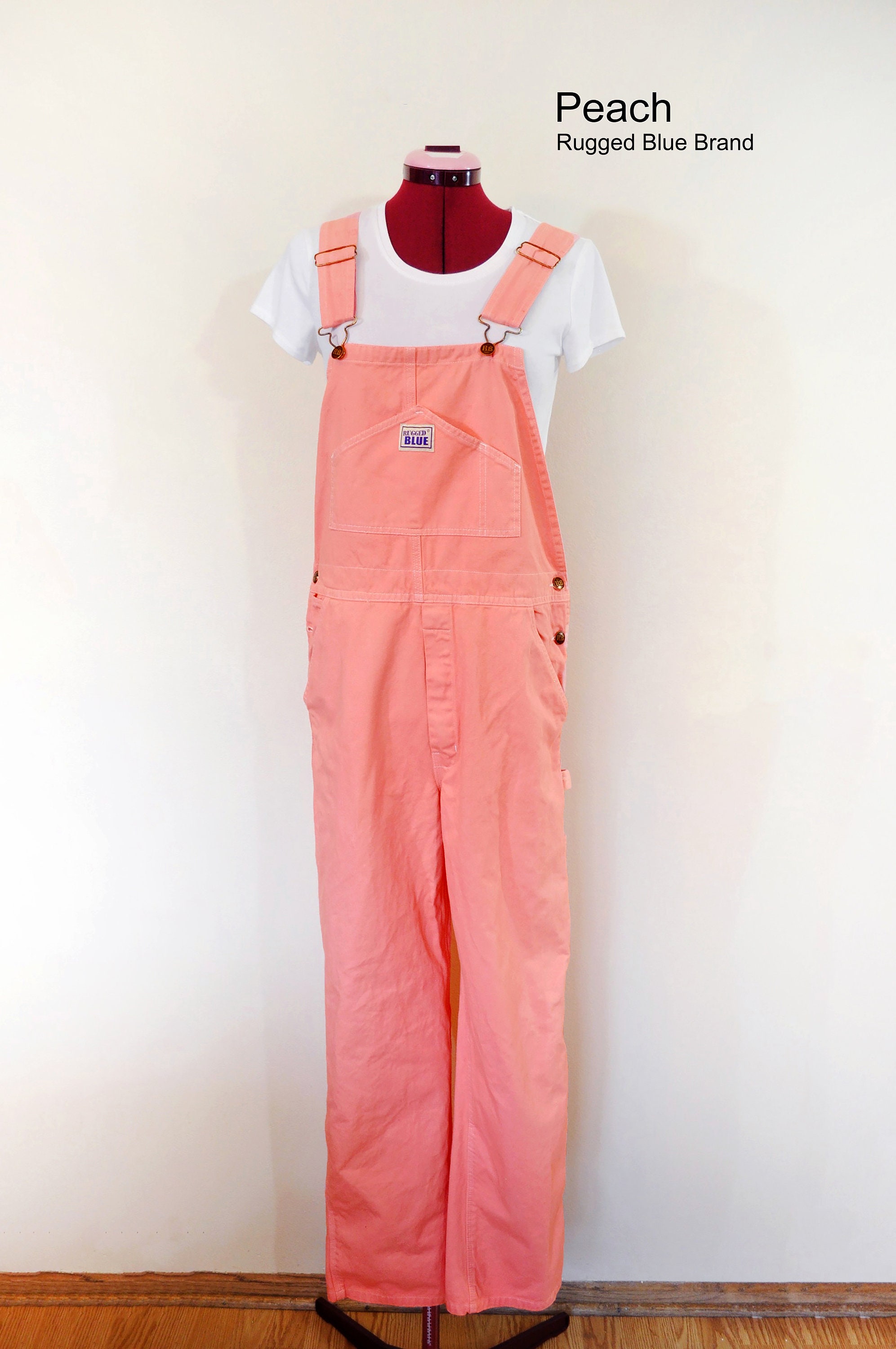 CUSTOM DYED Orange Bib Overall Pants Yellow Gold Brown Dyed Adult