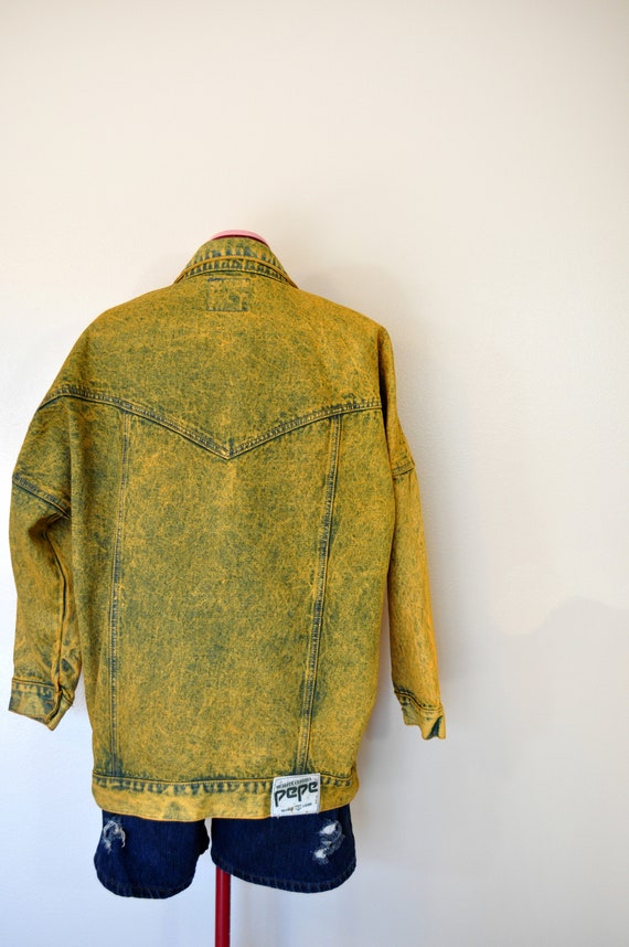 Gold MENS Medium Denim Jacket - Rustic Yellow Dye… - image 5