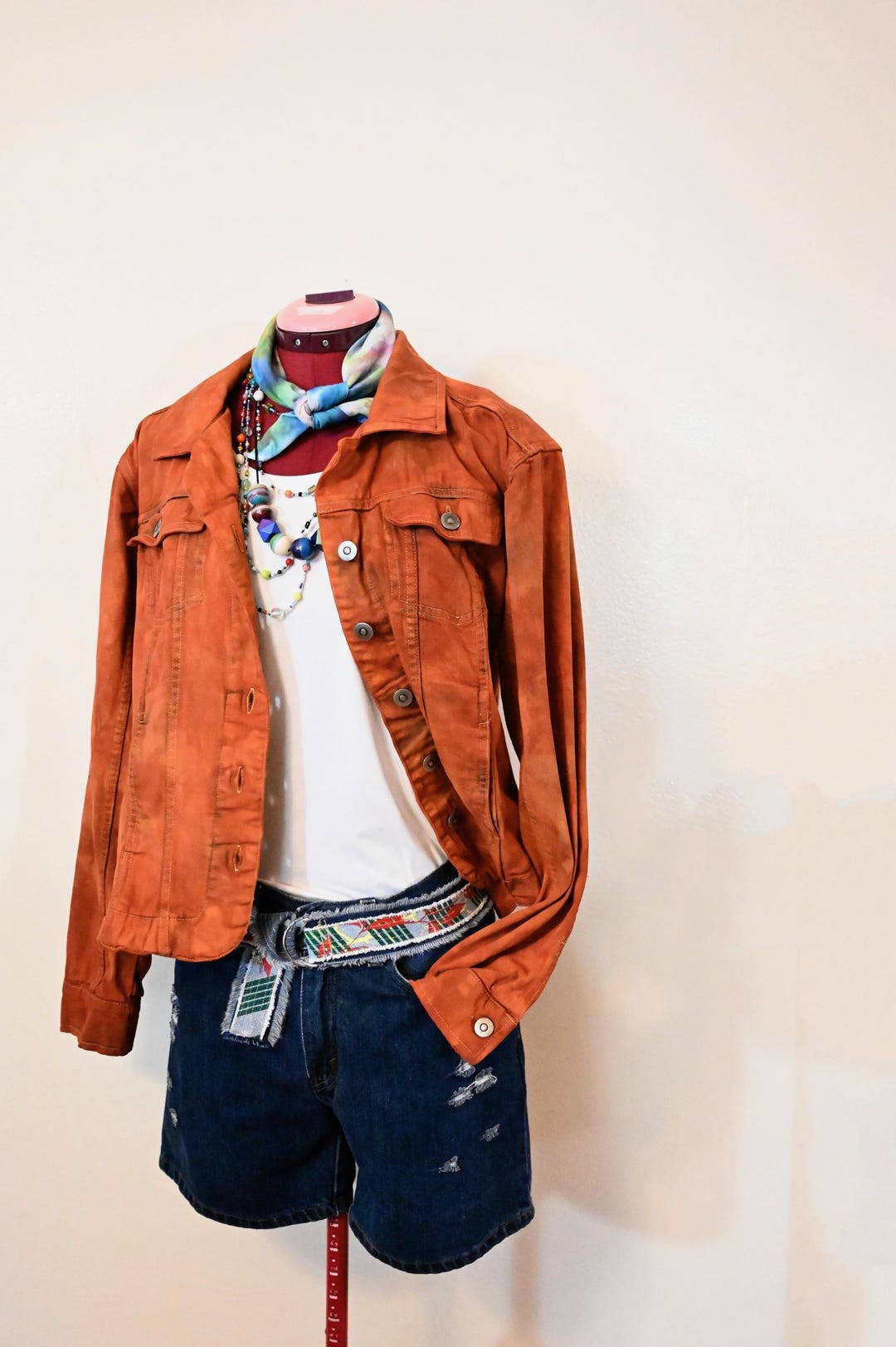 Rust Mottled Dyed Adult Women's Small Upcycled Christopher Banks