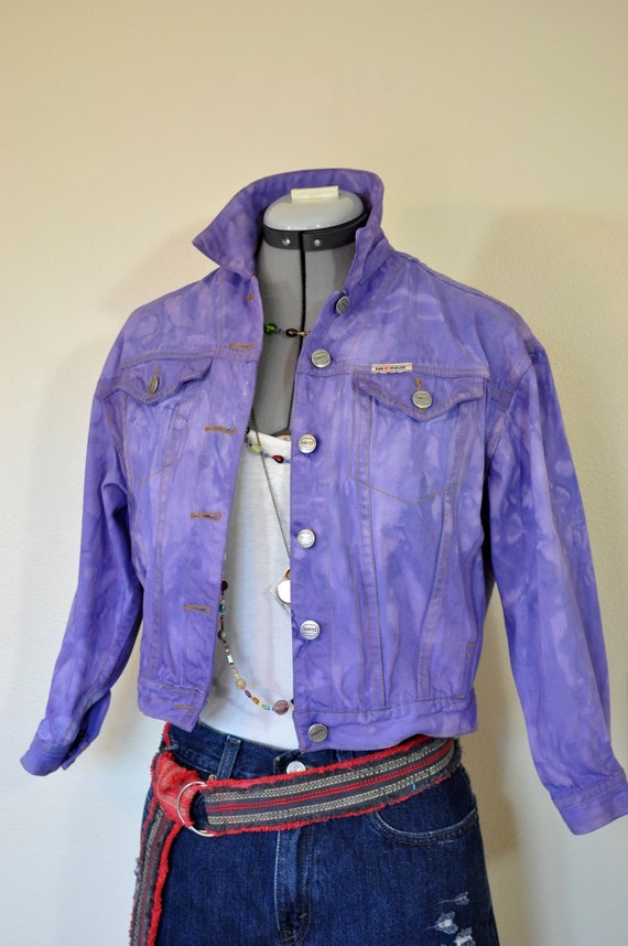 Violet Kids Medium Denim JACKET - Blue Violet Dyed