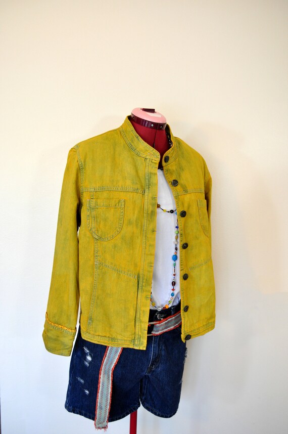 Gold Petite Medium Denim JACKET Gold Yellow Dyed Upcycled Jjill Out of the  Blue Denim Barn Jacket Adult Women PM Petite Med 44 Chest -  Canada