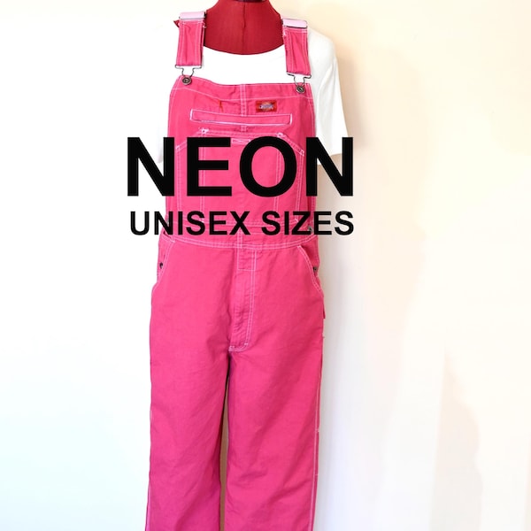 CUSTOM DYED Neons Dickies Painters Bib Overall Pants or Shorts - Sizes 28W - 48W