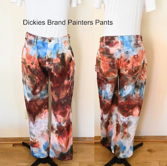 CUSTOM DYED Multi Color Tie Dyed Dickies Painter Pant (size 28W