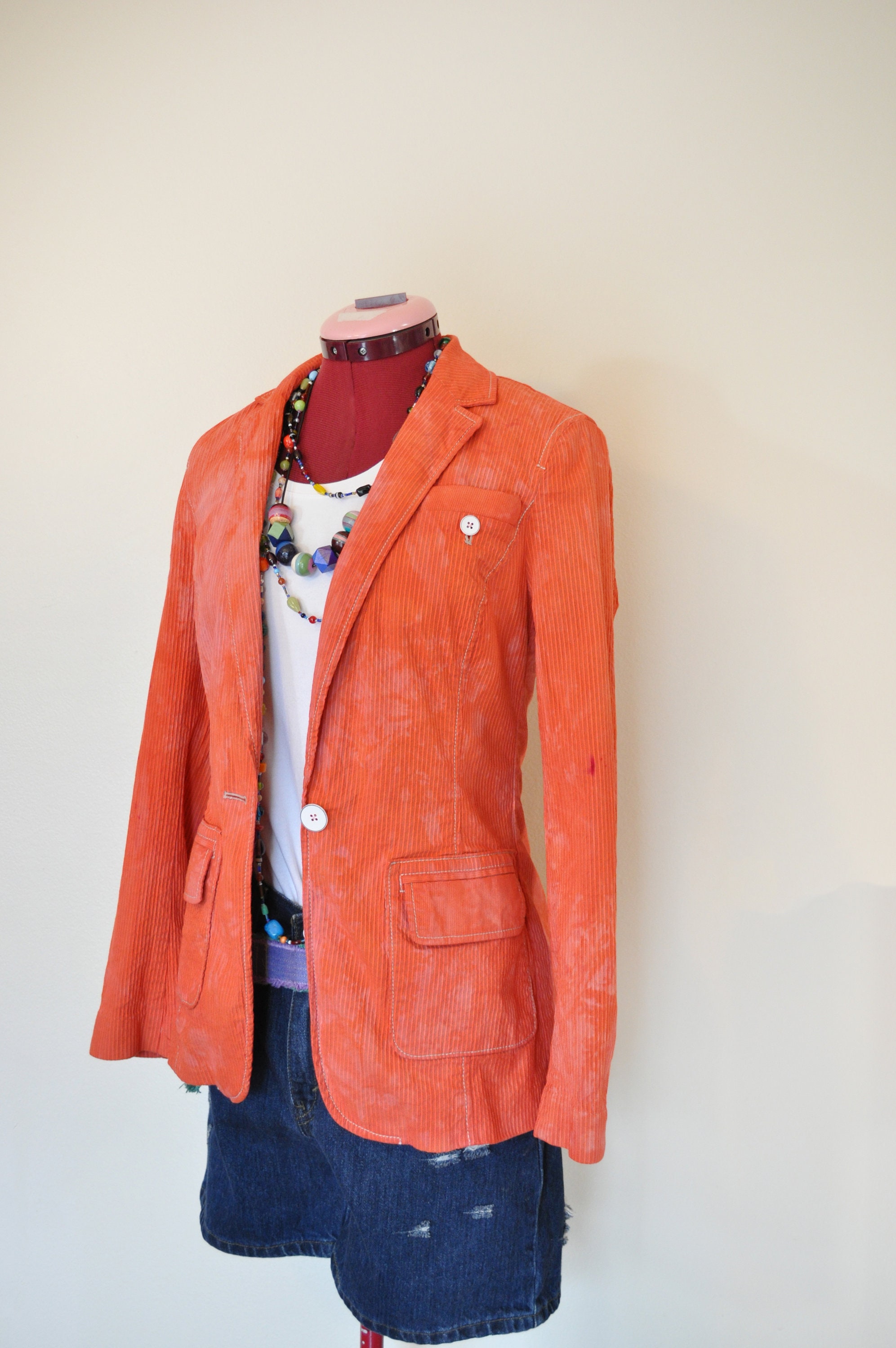 Blazer Femme BANANA REPUBLIC Gris à Carreaux - Taille S, Un Bouton, 100% Coton - Neuf Sans étiquette