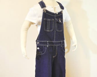 Purple Dyed Girls 10/12 Large Upcycled Jordache Bib OVERALL Pants (30W x 27L)